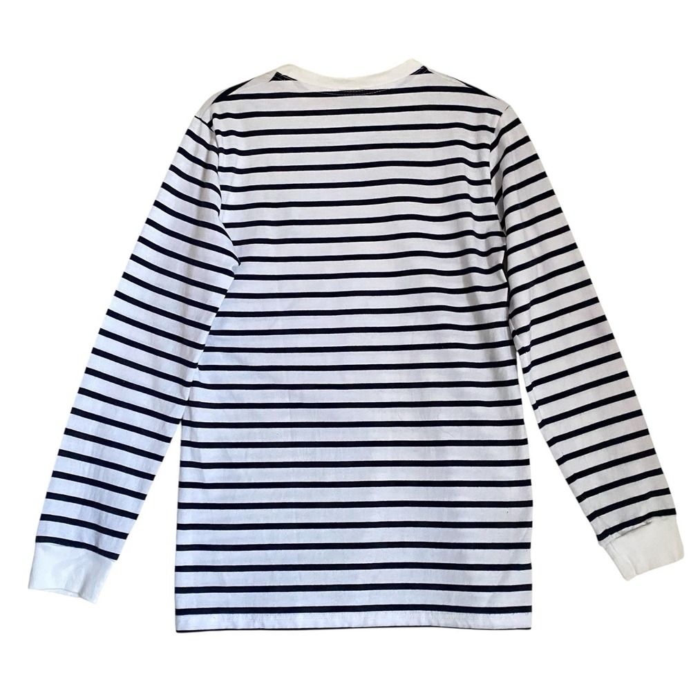 Italia Mania Top Women M Striped Crewneck Long Sleeve Capri Embroidered Nautical - Picture 2 of 6